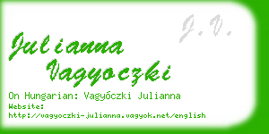 julianna vagyoczki business card